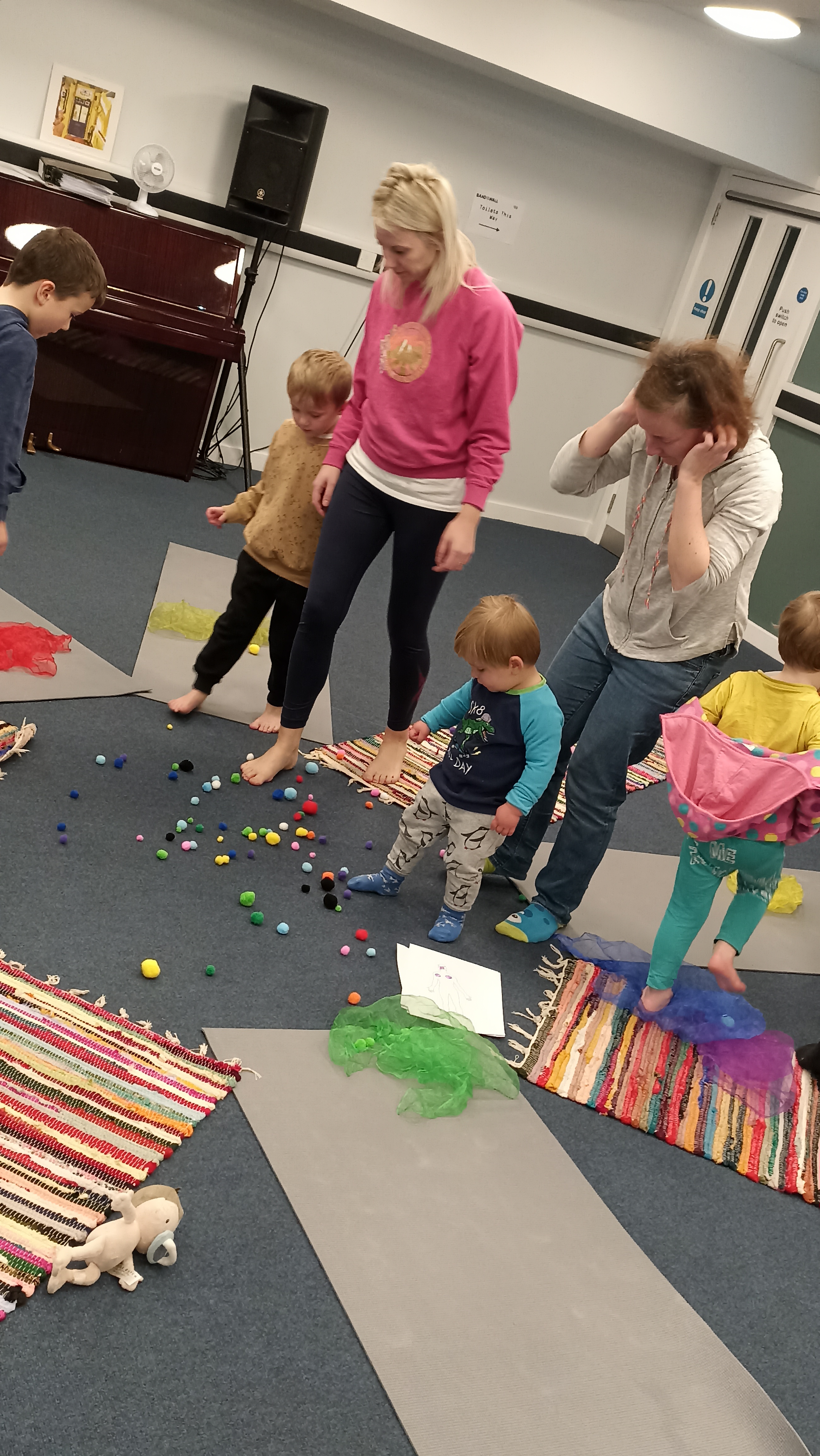 picture of family yoga session at Band on the Wall